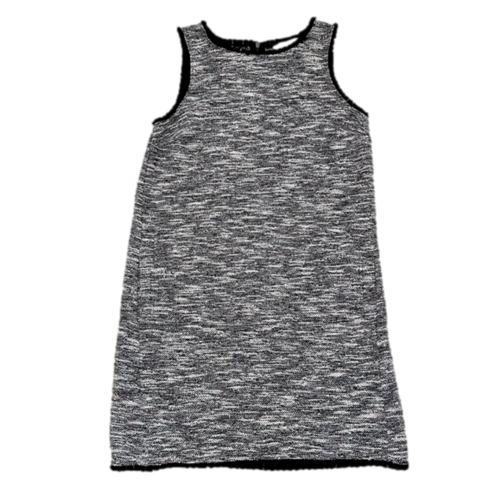 LOFT Black/White Sleeveless Knit Shift Dress Size S